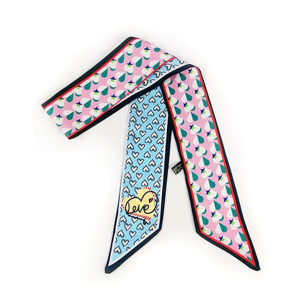 2019 beautiful Print Luxury Bag Strap Scarf Women Silk Scarf Fashion Head Scarf Headwear Long Scarves Bag Accessories Ribbon