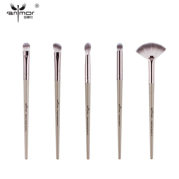 Juego de brochas de maquillaje Anmor, 3-12 unids/lote, brochas de maquillaje de cejas, pincel profesional para sombra de ojos