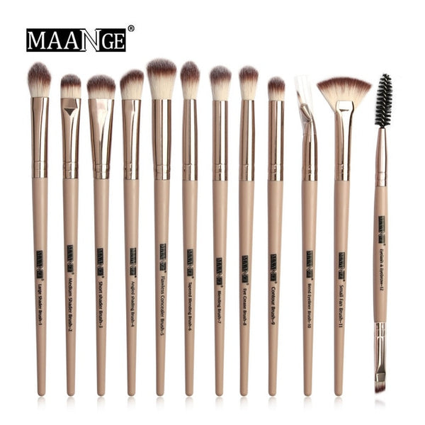 MAANGE Pro 3/5/12 pcs/lot Makeup Brushes Set Eye Shadow Blending Eyeliner Eyelash Eyebrow Brushes For Makeup New