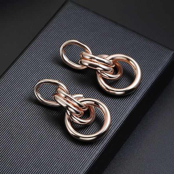 Hot Sale ZA Metal Maxi Statement Vintage Clip on Earrings Without Piercing for Women Fashion Earrings Party Gift Bijoux Jewelry
