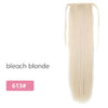AISI BEAUTY Silky Straight Synthetic Clip in Drawstring Ponytail Hairpieces for Women Hair Extension High Temperature Fiber