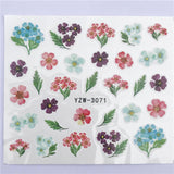 YZWLE 32 Styels Beauty DIY Black Lace Flower Sticker Nail Art Decals for Women Tips Water Transfer Accessory