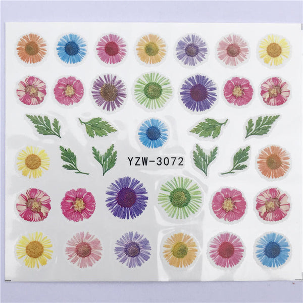 YZWLE 32 Styels Beauty DIY Black Lace Flower Sticker Nail Art Decals for Women Tips Water Transfer Accessory