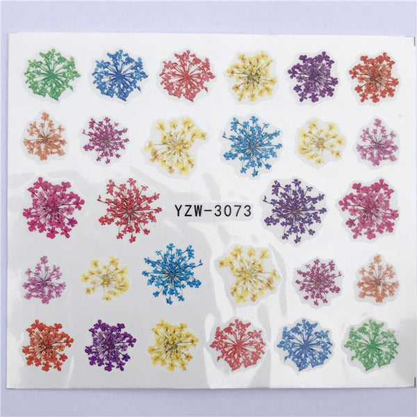 YZWLE 32 Styels Beauty DIY Black Lace Flower Sticker Nail Art Decals for Women Tips Water Transfer Accessory