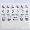 YZWLE 32 Styels Beauty DIY Black Lace Flower Sticker Nail Art Decals for Women Tips Water Transfer Accessory
