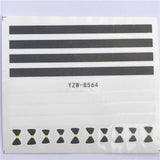 YZWLE 32 Styels Beauty DIY Black Lace Flower Sticker Nail Art Decals for Women Tips Water Transfer Accessory