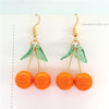 hot red Cherry earrings eardrop Sweet fruit fresh cherry eardrop female fashion youth beautiful girl students earrings for women