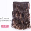 AISI BEAUTY Long Straight Clip in one Piece Synthetic Hair Extension 5 Clips False Blonde Hair Brown Black Hair Pieces for Women