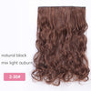 AISI BEAUTY Long Straight Clip in one Piece Synthetic Hair Extension 5 Clips False Blonde Hair Brown Black Hair Pieces for Women