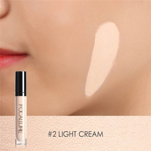 FOCALLURE corrector de ojos y Base 7 colores cobertura completa traje para todo Color piel rostro/maquillaje de ojos corrector líquido