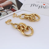 Hot Sale ZA Metal Maxi Statement Vintage Clip on Earrings Without Piercing  for Women Fashion Earrings Party Gift Bijoux Jewelry