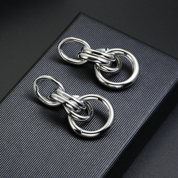 Hot Sale ZA Metal Maxi Statement Vintage Clip on Earrings Without Piercing  for Women Fashion Earrings Party Gift Bijoux Jewelry